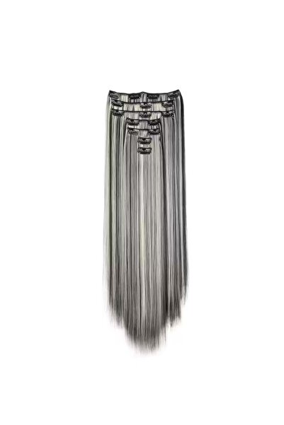 animis beauty Extensii par Negre cu suvite, drepte, 16 clipsuri, 57 cm, fibra...