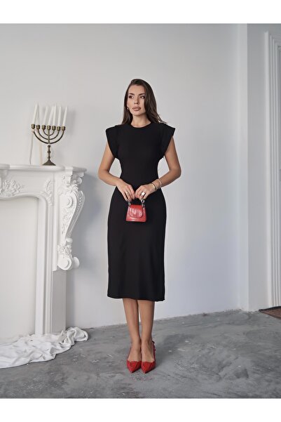 Paw Garage Γυναικείο φόρεμα Liora Ottoman Fabric T Sleeve άνοιγμα