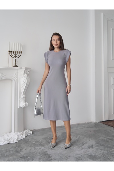 Paw Garage Women's Liora Ottoman Fabric t Sleeve Slit Dress