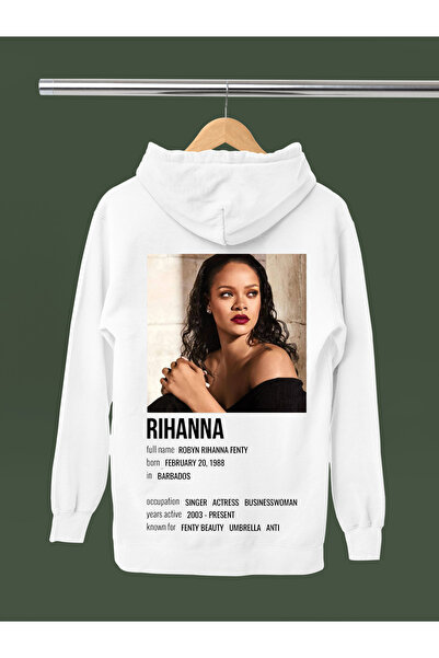 MAGORS Φούτερ με κουκούλα RIHANNA από βαμβακερό μακρυμάνικο στάμπα με 3 κλωστές