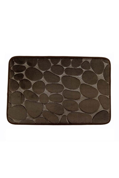 zola 3D patterned bath mat, brown, 58x40 cm, soft texture, non-slip