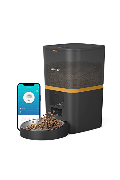 Haustier QQ003 Akıllı Kedi Köpek Otomatik Mama Kabı APP Kontrol Siyah TÜRKİYE...