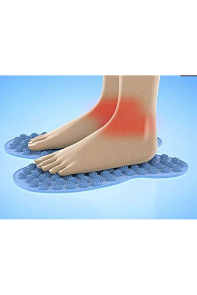 UBX Shower mat, non-slip, for foot massage, plastic, 2800 massage points, 35x36 cm, blue