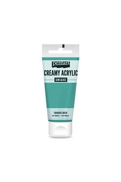 Pentart Creamy Acrylic Paint 200ml semi gloss Turquoise Green