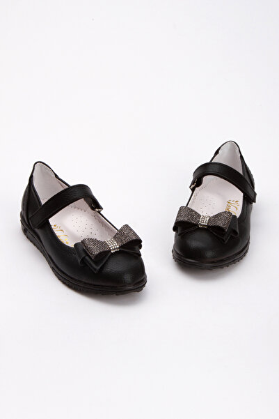 morbella Girl's Black Classic Ballerina Flats, Size 28, Ankle Strap, Special ...