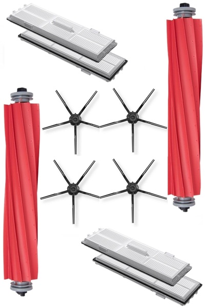 Rovexa Σετ μαύρων πλαϊνών βουρτσών 10 τεμαχίων συμβατό με Roborock S7/S7 Plus