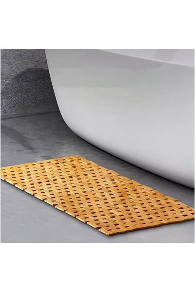 zola Bamboo bath mat, Zola, anti-slip, moisture-resistant, 60x40 cm, brown