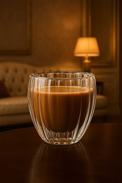 Paşabahçe Isıya Dayanıklı Borosilikat Çift Çidarlı Burgu Kokteyl Bardak | Kahve Ve Sunum Bardağı Burgu 250 ml