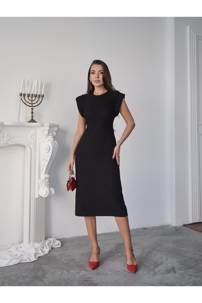 Paw Garage Women's Liora Ottoman Fabric t Sleeve Slit Dress