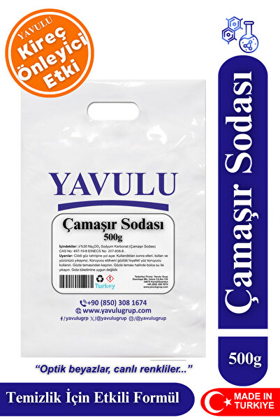 yavulu Ultra Beyazlatıcı Optik Etkili Çamaşır Sodası 500g Torba