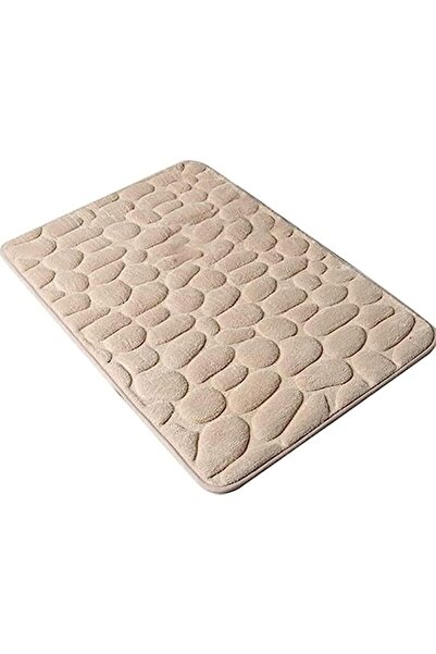 zola Bathroom carpet 3D pattern, beige, 60x40 cm, soft texture, non-slip