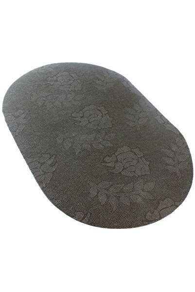 zola Οβάλ χαλάκι μπάνιου, Zola®, αντιολισθητικό, 60x40 cm, καφέ