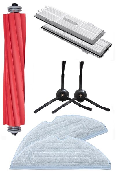 Rovexa Σετ μαύρων πλαϊνών βουρτσών 7 τεμαχίων συμβατό με Roborock S7 Max Ultra