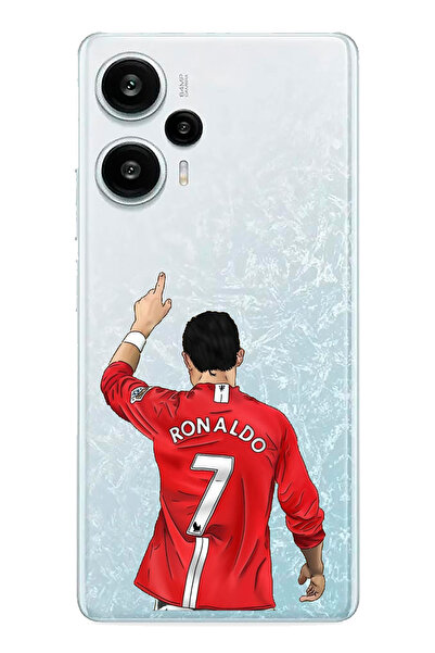 TechTree حافظة سيليكون مطبوعة بتصميم قميص كريستيانو رونالدو متوافقة مع POCO F5