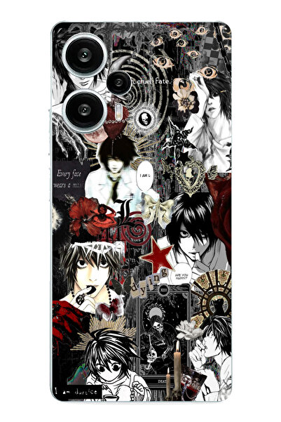 TechTree حافظة سيليكون مطبوعة بتصميم كولاج متوافقة مع POCO F5