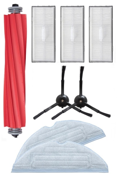 Rovexa Roborock S7 Max Ultra Συμβατό κιτ 3 μηνών συντήρησης με μαύρη πλαϊνή β...