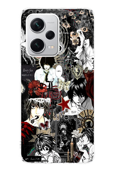 TechTree Redmi Note 12 PRO PLUS Uyumlu Death Note Kolaj Tasarımlı Baskılı Sil...
