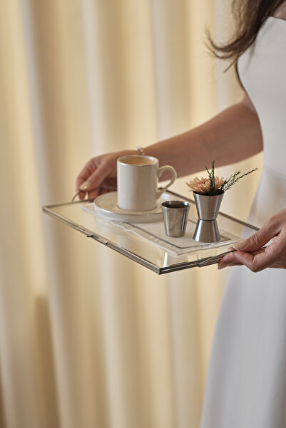 El Crea Designs Gümüş Nişan Tepsisi | Cam | Kapaklı | Düğün | Söz | Damat Kah...