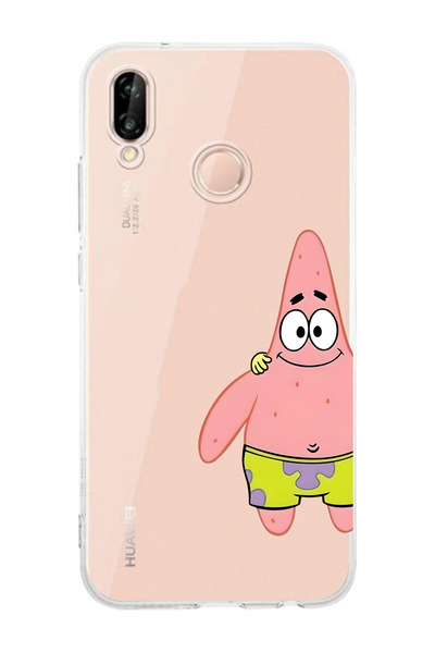 Elorakılıf Huawei P20 Lite Uyumlu Baskılı Yumuşak Silikon Şeffaf Telefon Kılıfı