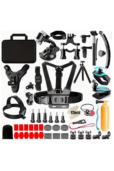 AteşTech 70 Parça Aksiyon Kamera Aksesuar Seti – Çok Amaçlı Profesyonel Kit