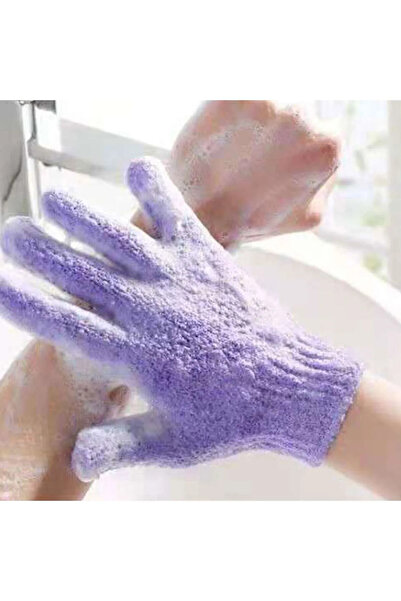 MAAKAN 2'li Lipeeling Banyo Vücut Masaj Eldiveni Banyo Duş Eldiveni Eldiven B...