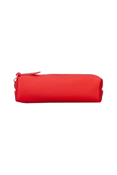 BloominBag Bloombox Vermilion Genuine Leather Pen & Makeup Case