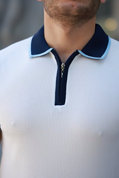 HAZEGO Ανδρικό κοντομάνικο μπλουζάκι με πολύχρωμο πέτο