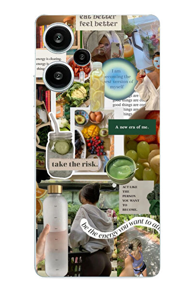 TechTree حافظة سيليكون مطبوعة متوافقة مع POCO F5 تحمل رسائل تحفيزية للحياة ال...