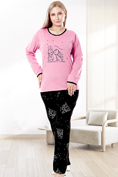 Bella Linda Set de pijamale pentru femei cu mânecă lungă din bumbac