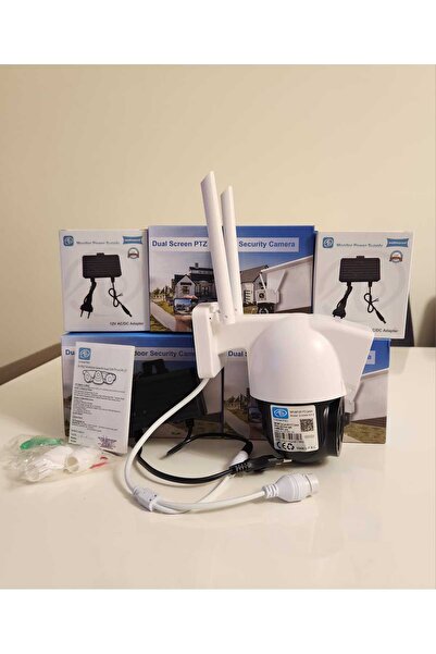TekRenkMarket O-kam Okam 3012 Wifi 6 Mp (3+3)Ptz 2 Kamera Gece Görüşlü Kablosuz Güvenlik Kamerası Adaptör Dahil
