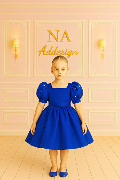NA ADDESIGN Premium Satin Pearl Detailed Puffy Princess Dress – Available in ...