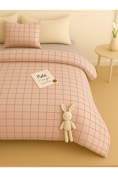 Sheri Home YENİ PinkGirl Kare Tek Kişilik Nevresim Seti Yorgan Kılıfı +1 adet...