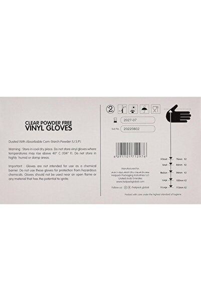Hotpack Powder-Free Vinyl Gloves