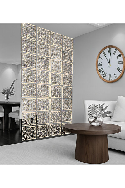 WOODDOOM Halkalar Kücük Rastgele Lazer Kesim Paravan, Ahşap Seperatör, Panel ...