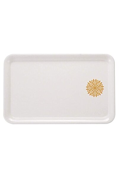 Generic SERVEWELL Melamine Tray Golden Leaves, Medium 30Cm