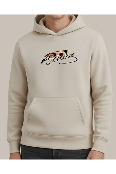 Ebiidesign Kemal Atatürk ve İmzası Baskılı 29 Ekim Sweatshirt'ü