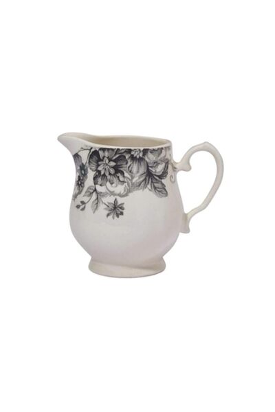 Generic Claytan Georgeous Grey 1pc Multicolor210ml creamer Round Earthenware
