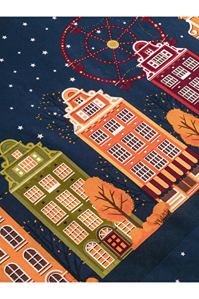 LC Waikiki Home Patterned 100% Cotton Christmas Themed Single Duvet Cover Set