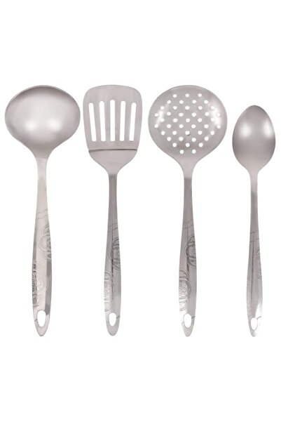 Generic مجموعة أدوات طهي راج من الفولاذ المقاوم للصدأ، 4 قطع، 14 بوصة، VPI027...