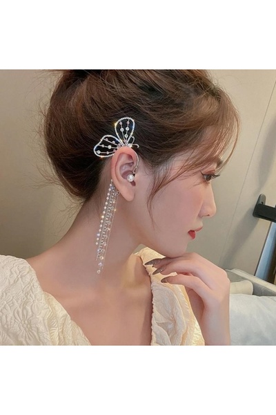 DOĞALYA Kelebek Kıkırdak Zincir Küpe