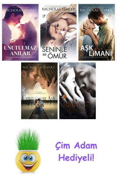 Artemis Yayınları Nicholas Sparks 5 Kitap Seti + Çim Adam Hediye