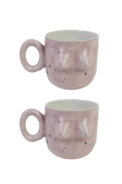 Hulganz Handmade Ceramic Artistic Glazed Mug Female with Nipples / Breasts Tea Coffee Cup Mug Cup
