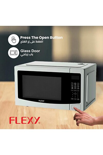flexy ® 30L Digital Microwave Oven with Grill Function 1100W & 900W Microwave, 8 Auto Menus, 10 Powe