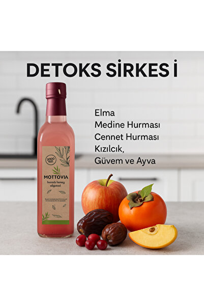 mottovia Detoks Sirkesi mix Doğal Fermante 500 ml Elma,Medine Hurması,Cennet ...