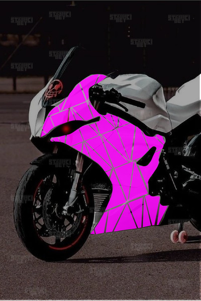 STİCKERCI BEY غطاء دراجة نارية مموه (قص صغير)