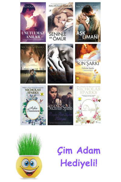 Artemis Yayınları Nicholas Sparks 9 Kitap Seti + Çim Adam Hediye