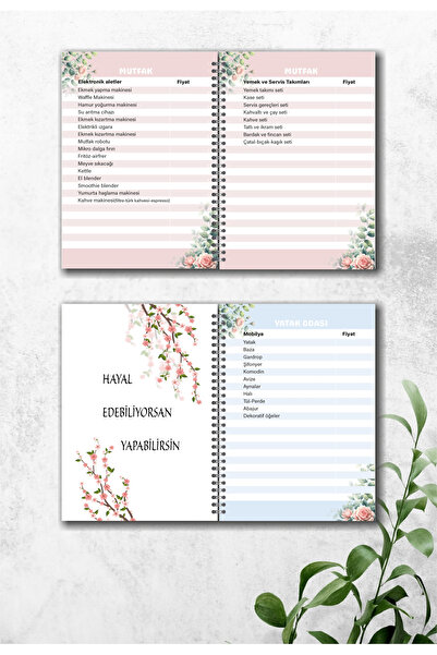 BULUT DİJİTAL Dowry Notebook-Dowry List-Henna-Wedding Planner Notebook