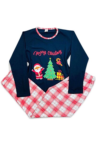 Intisimo Pijamale pentru femei, cu tematică de Crăciun, Crăciun fericit, bleu...