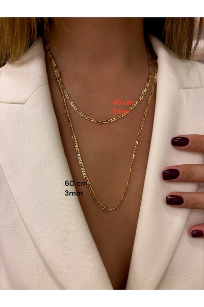 Butik XUping 14K Figaro Zincir kolye 3mm