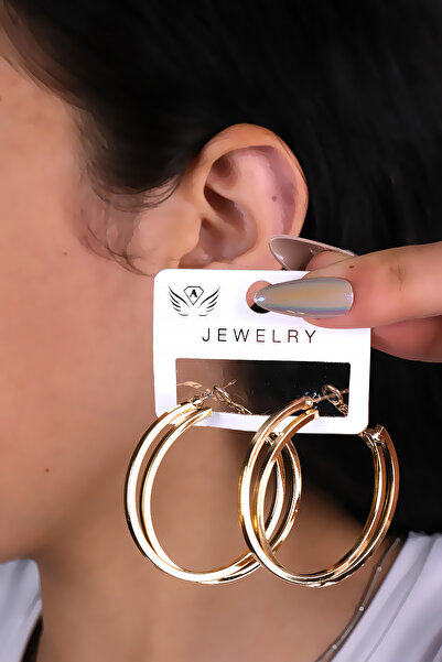 LOWEN AKSESUAR أقراط دائرية متوسطة الحجم